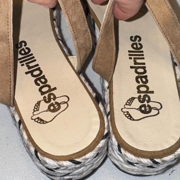 EUC Espadrilles Brand Made in Spain Platform Sandal Ankle Strap Size 38 EU - Picture 6 of 7